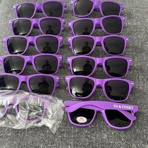 (Set 12) 50th Birthday personalized sunglasses. NEW